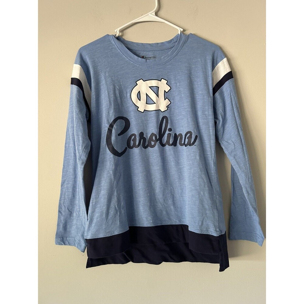 UNC Tarheels Champion Women’s Blue Long Sleeve T-Shirt Size Small Athleisure